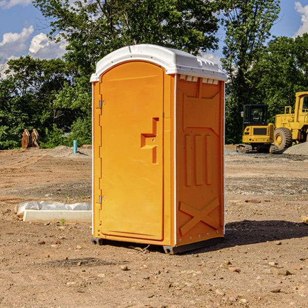 how often are the porta potties cleaned and serviced during a rental period in Jerome